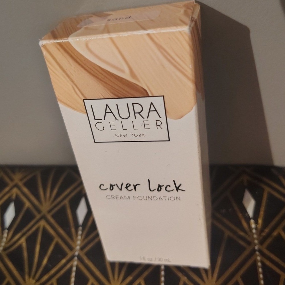 Laura Geller Cover Lock Cream Foundation Sand 1oz 30ml Full Coverage New